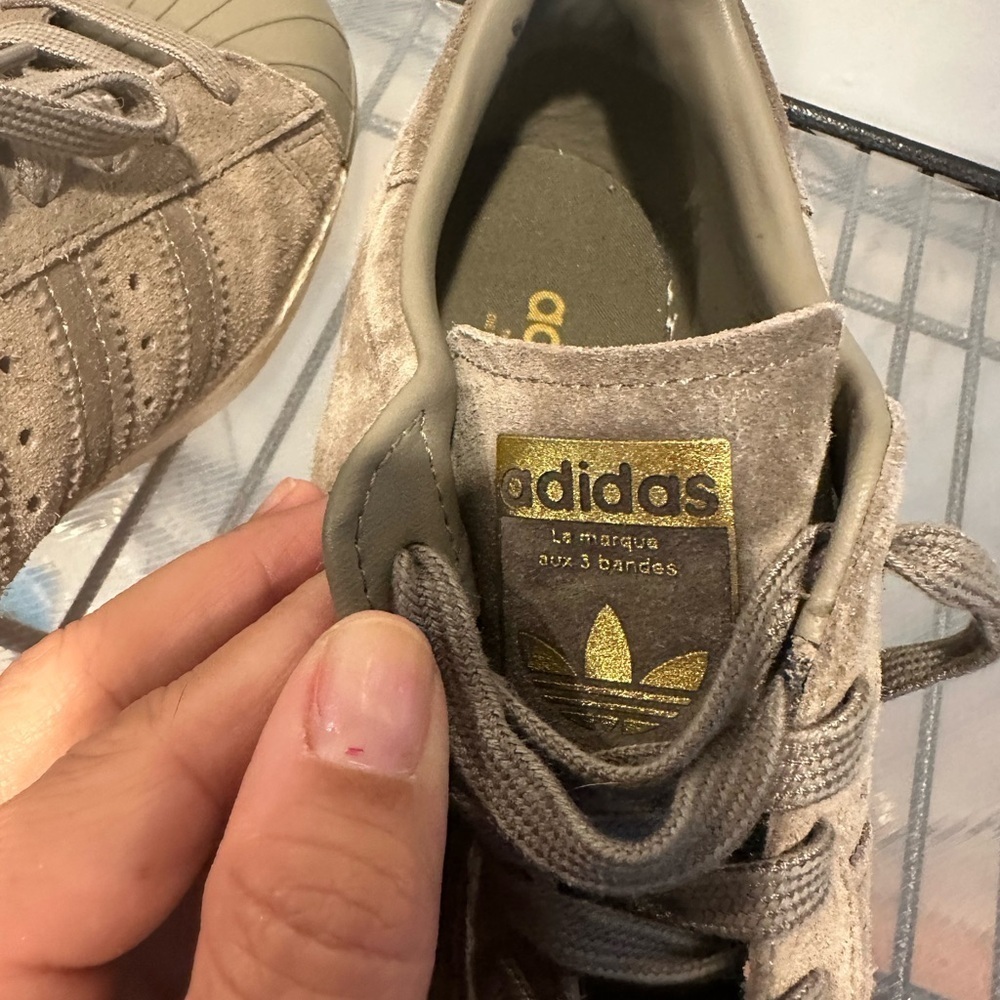 Adidas La Marque Men's Khaki Suede Sneakers - Picture 5 of 9